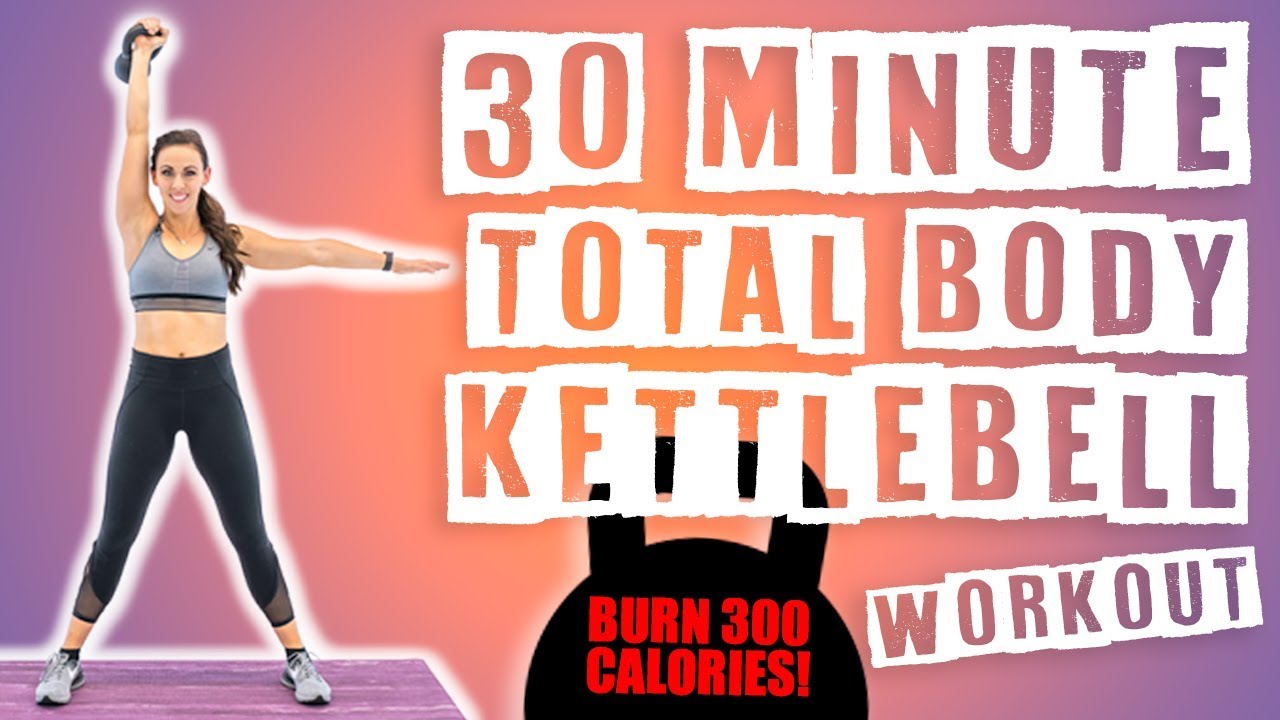 30 Minute Total Body Kettlebell Workout 🔥Burn 300 Calories! 🔥