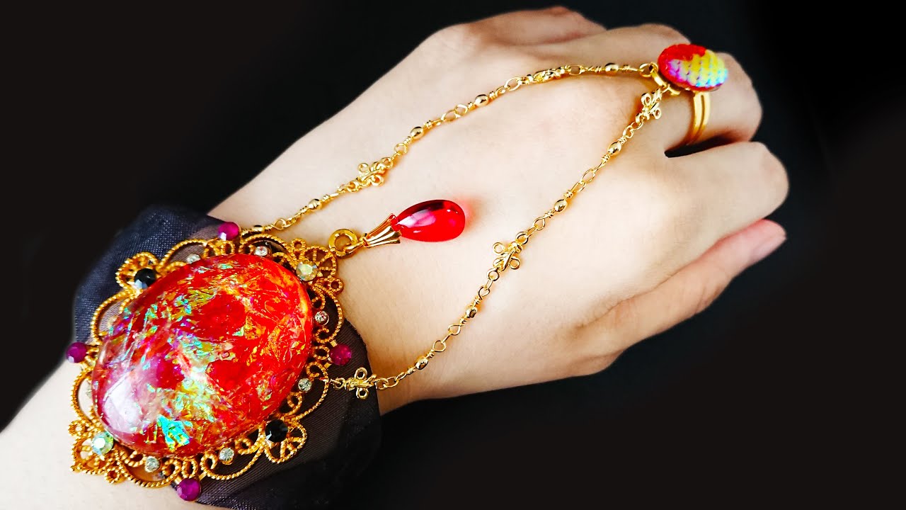 メテオフィンガーブレス・レジン♪Meteor finger bracelet, resin♪