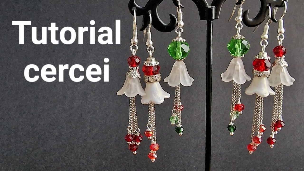 Cercei de Crăciun #bijuterii #beads #tutorial #bijuteriihandmade #cerceisimpli
