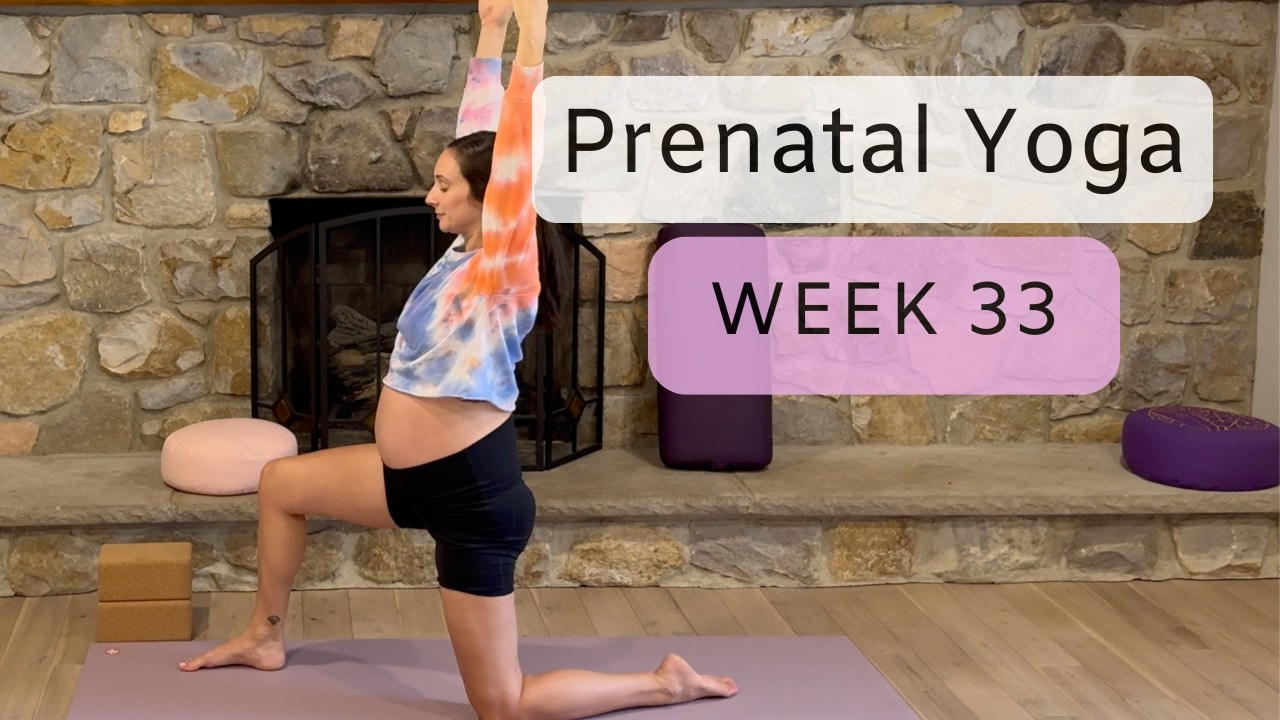 Prenatal Yoga week 33 - Third Trimester Gentle Flow | 27 mins