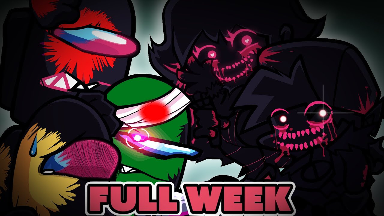 FRIDAY NIGHT FUNKIN' mod EVIL Boyfriend VS Red, green n Yellow FULL WEEK (V4 Remake)