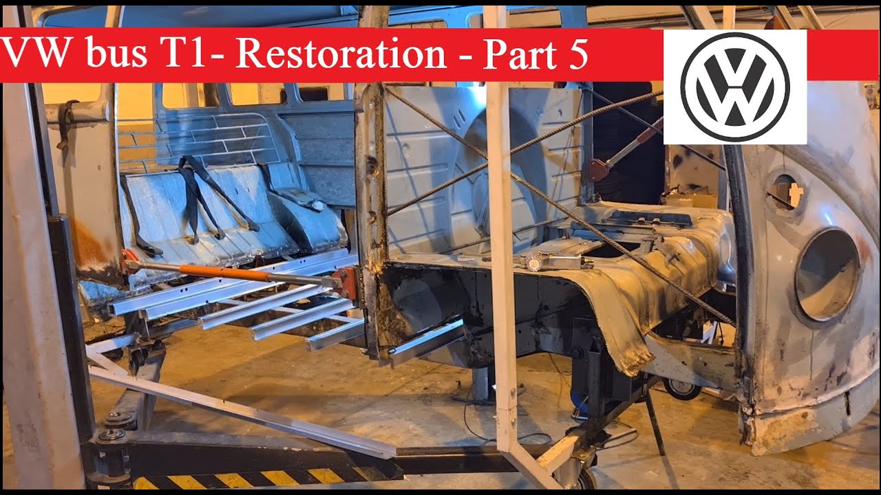 VW bus T1 - PART 5 - floor and support frame assembly.