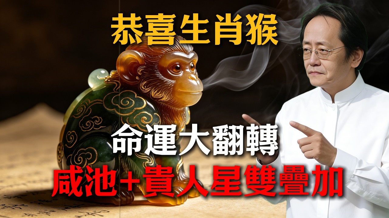 恭喜生肖猴！2026年4月中「咸池」入命，這6天是財富關鍵，不接將錯失一生貴人！#倪海廈 #命理 #生肖 #運勢