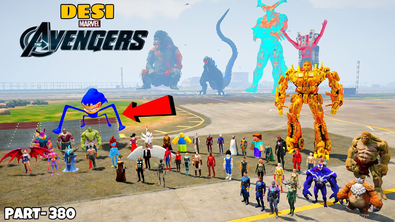 DESI Avengers and Saitama Finally Did End of SHIN SONIC TAPES with Kratos in GTA 5 | GTA V #380