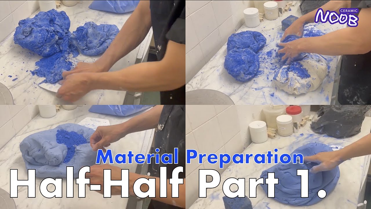 [Tutor's artwork] [Full version - Part 1] Half-Half Moon Jar | Material Preparation