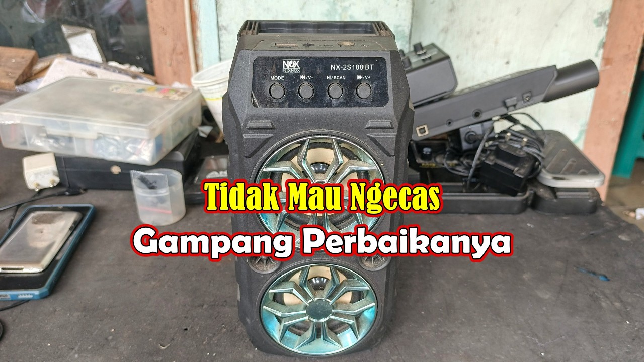 Servis Speaker Bluetooth  Rusak Tidak Mau Ngecas