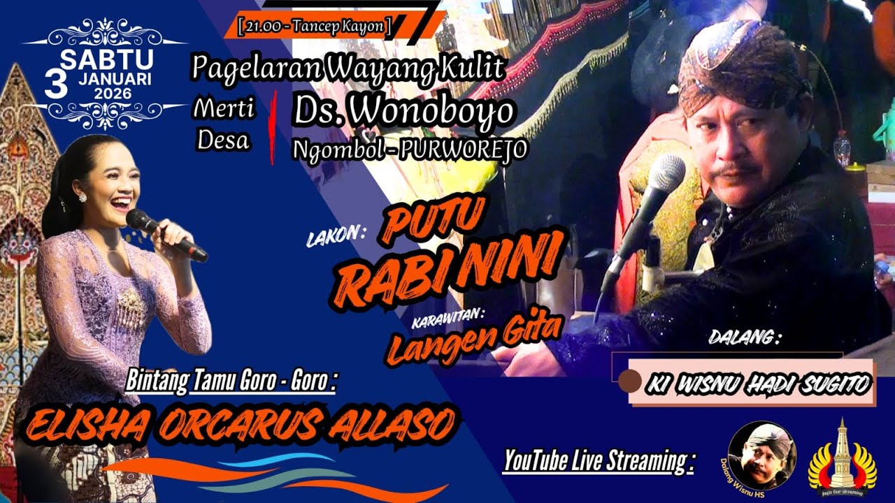 🔴[LIVE] KI WISNU HADI SUGITO ~ LAKON : PUTU RABI NINI ~ BT GORO-GORO : ELISHA ORCARUS ALLASO