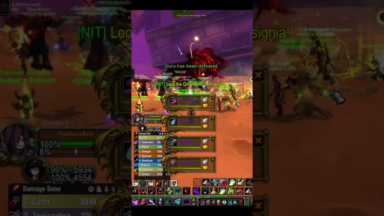 SoD AQ40 Ouro Boss loot Affli Warlock WoW Classic #shorts #short #shortvideo #fyp