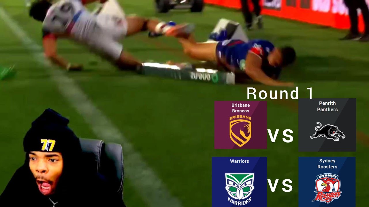 American Reacts To Panthers vs Broncos & Warriors vs Roosters NRL Round 1