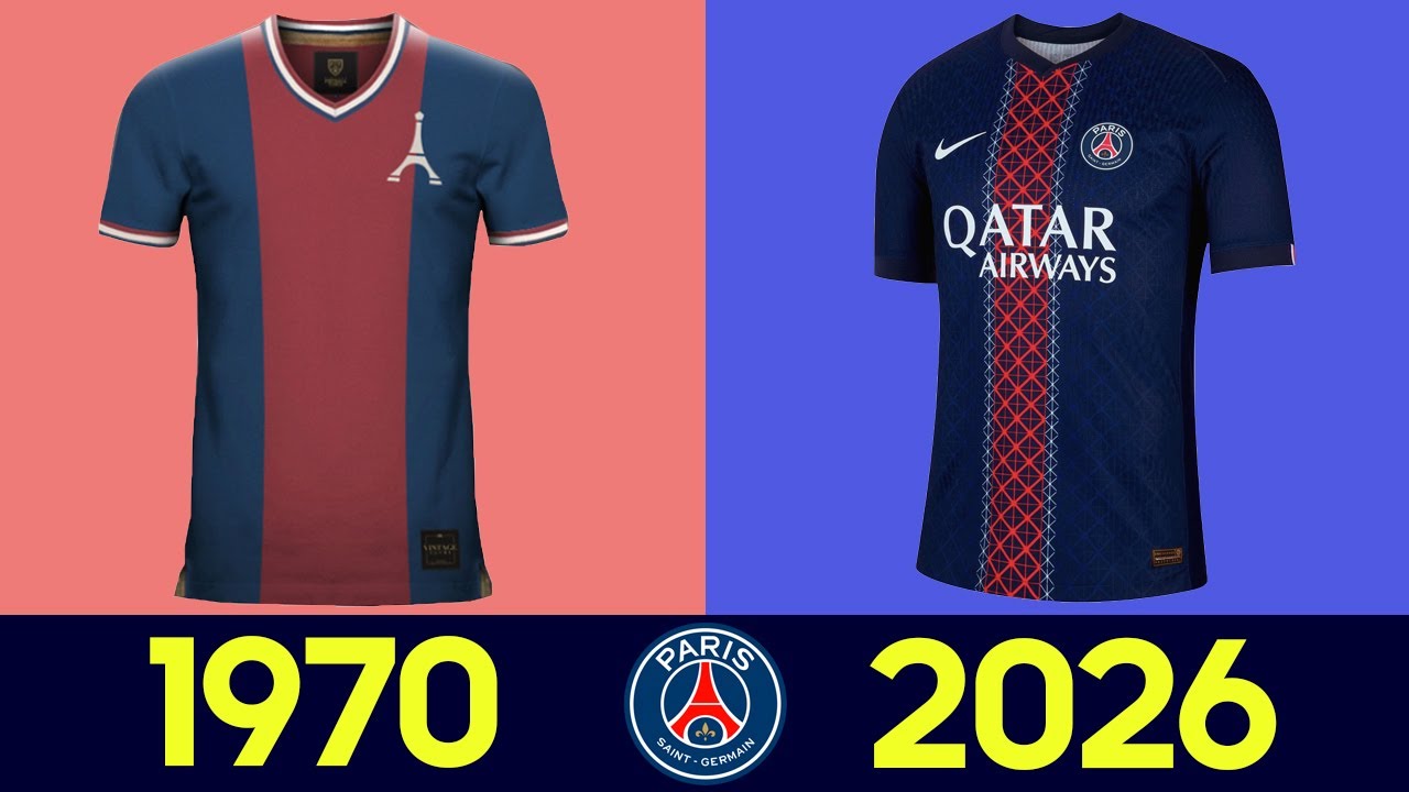 ⚽ История (Эволюция) Формы Футбольного Клуба Пари Сен-Жермен 2025-26 (2025) | Все Футболки ПСЖ ⚽
