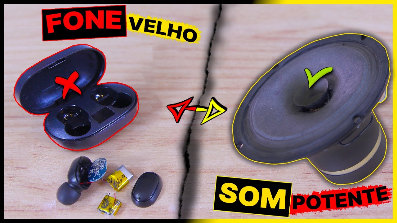 Como TRANSFORMAR um Fone Bluetooth Velho ... em uma Caixa de Som Caseira! 🎶🔊