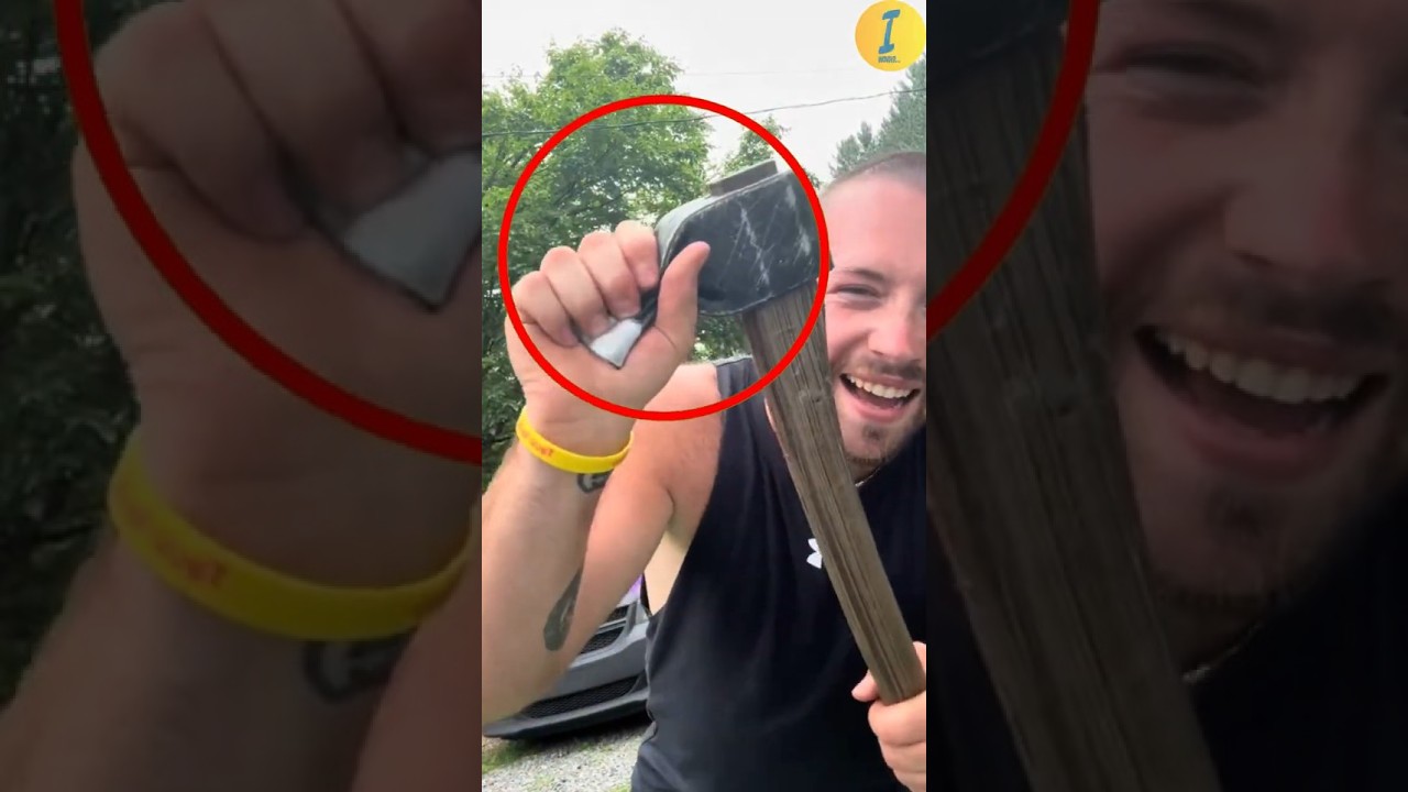 Son Pranked Dad with Fake Axe 😂