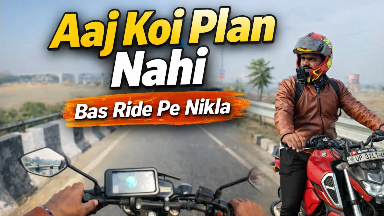 Aaj koe plan nahi hai bas nikla hoon ride pe 🏍️