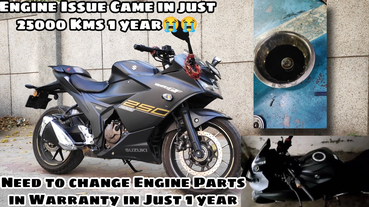 Engine Issue came in my Gixxer SF250 in only 25000 kms 1 yr😭| इतने जल्दी Engine खुल गया 😳🥺😭