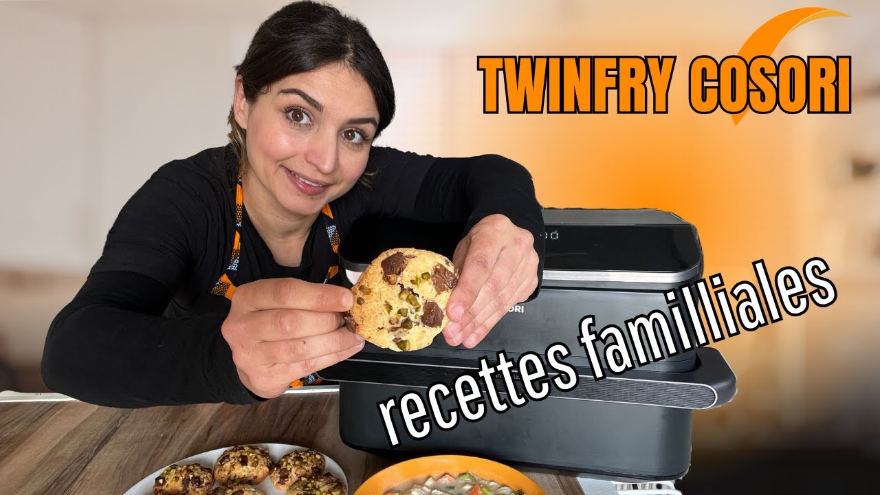 2 recettes FAMILIALES avec le airfryer cosori twinfry 10L 🍪🥘