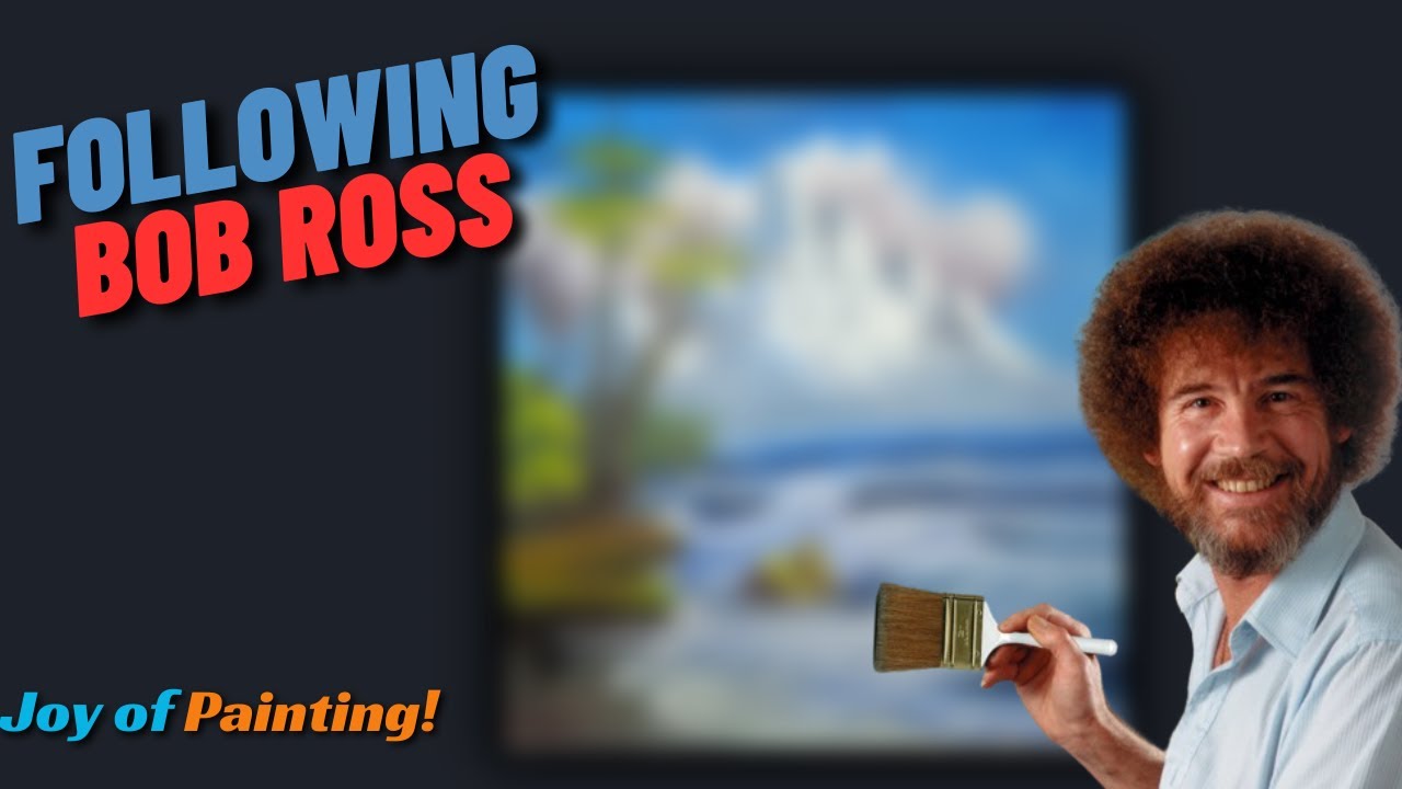 I tried following hardest Bob Ross tutorial (fun)|acrylic painting