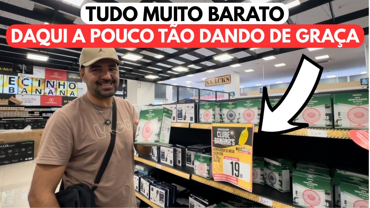 MOSTREI TUDO na Bananas Outlet e fiquei chocado com os achadinhos! 🤑🔥