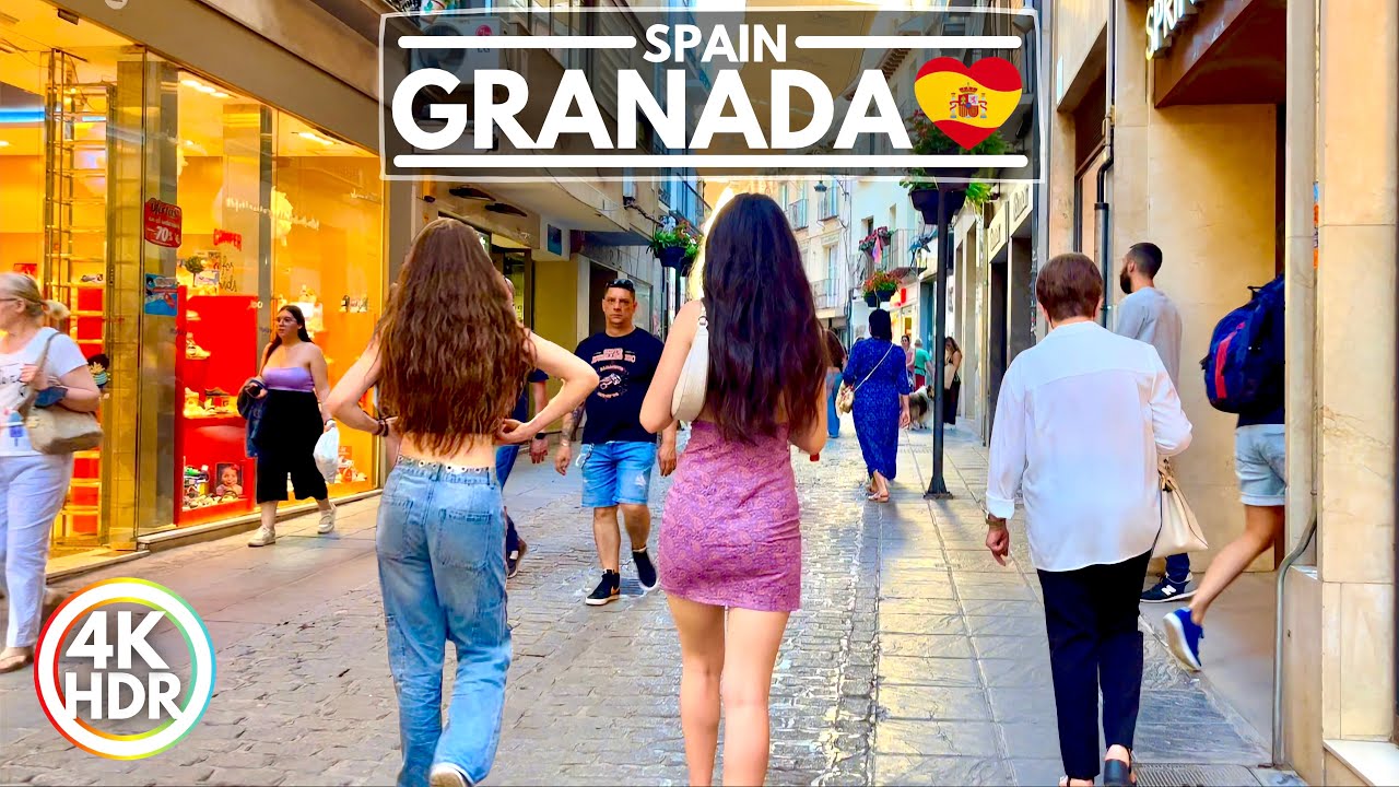 🇪🇸 Granada Spain 4K-HDR City Walking Tour in July 2022, Andalucia Summer Walk