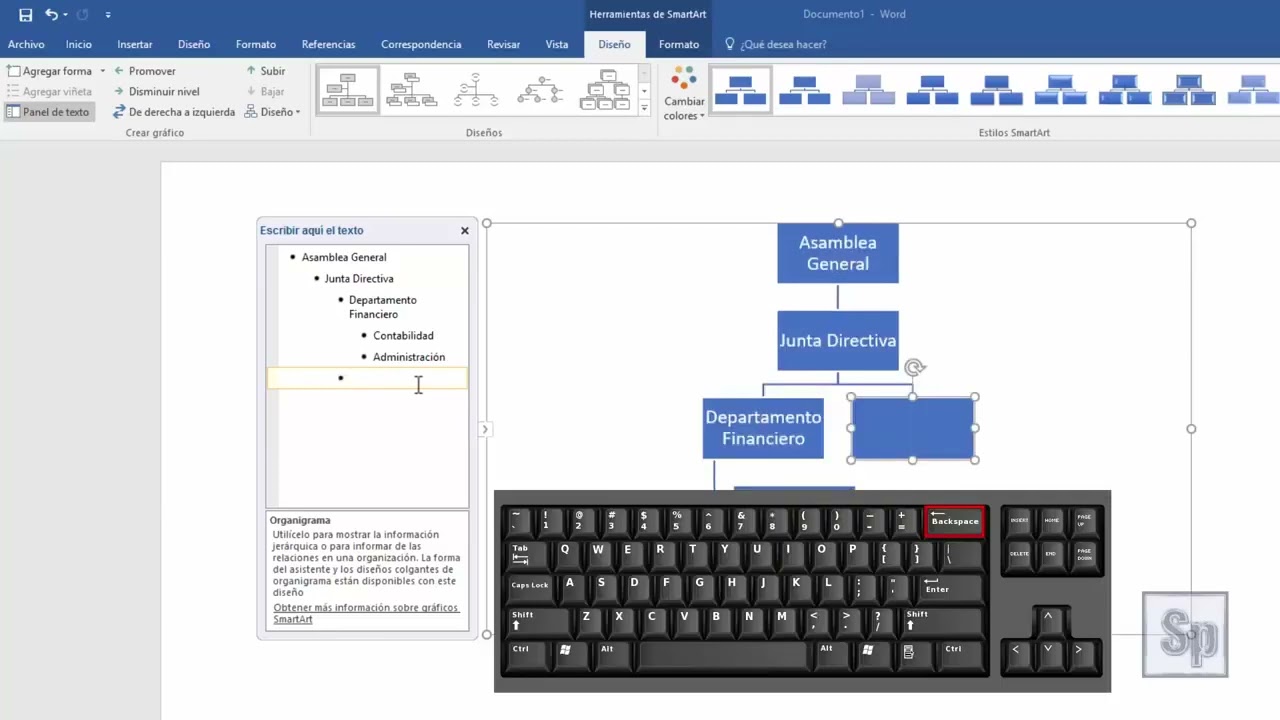 Crear un organigrama en Word