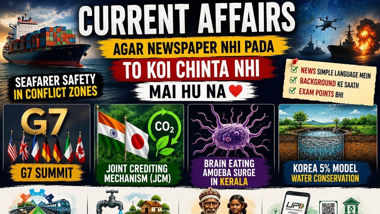 Weekly Current Affairs June Week 3 Part 1 | Seafarer Safety | G7 Summit | Brain Eating Amoeba 