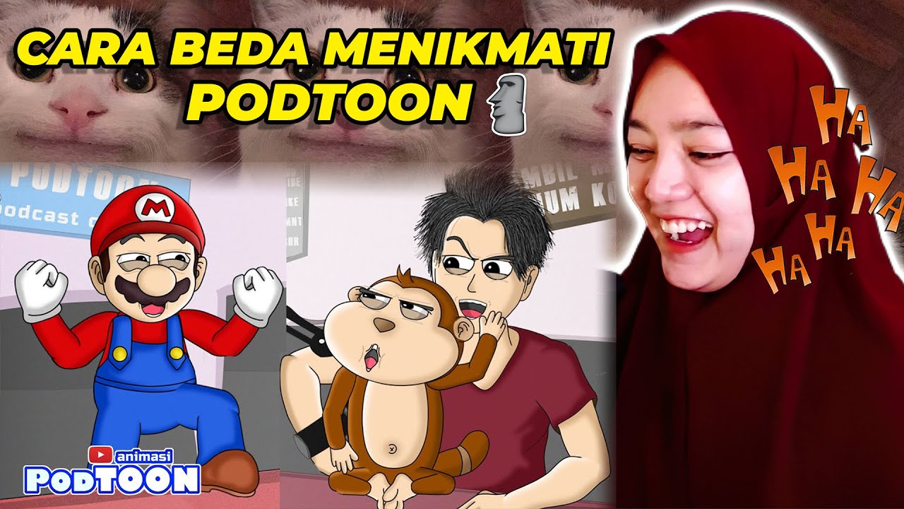 REACTION VIDEO PODTOON TERNGAKAK MARIO - EPISODE TERBAIK PODTOON - VIDEO REACTION ANIMASI PODTOON