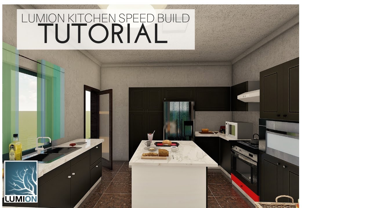 LUMION 9 RENDERING TUTORIALS #6 KITCHEN SPEED BUILD