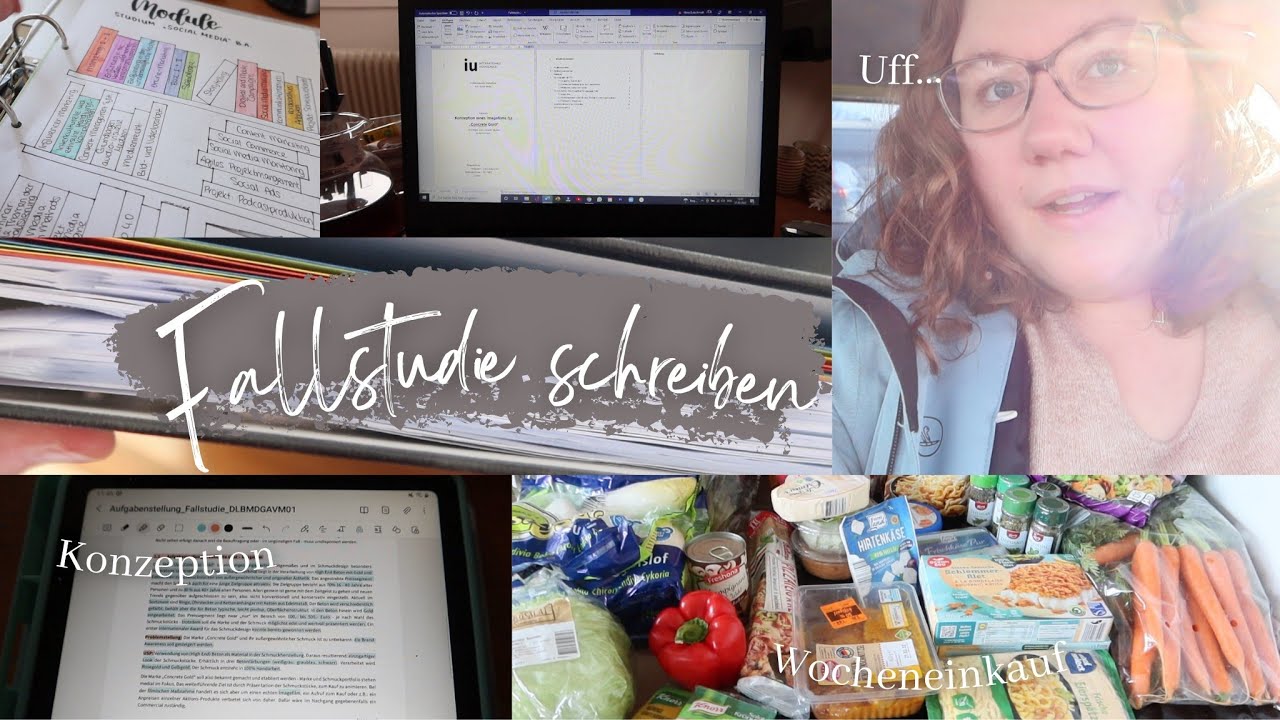 So BEGINNT man eine FALLSTUDIE! Uniordner f&uuml;llen, Wocheneinkauf // Montagsvlog :D // Vlog #91