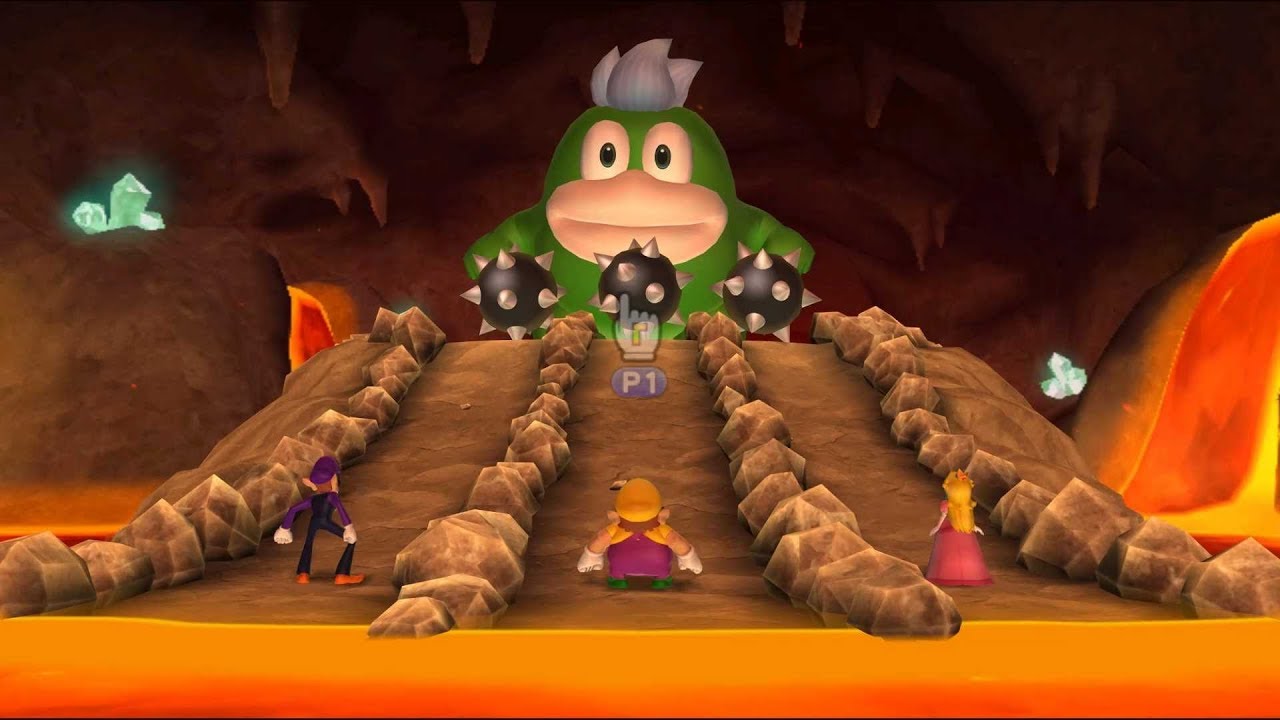Mario Party 9 Magma Mine - Wario vs Waluigi vs Peach Gameplay | MARIOGAMINGHUB