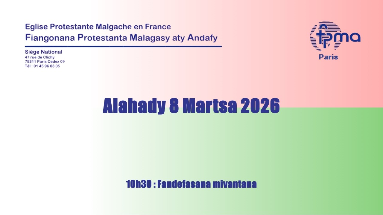 [ Fanompoam-pivavahana ] Alahady 08 Martsa 2026