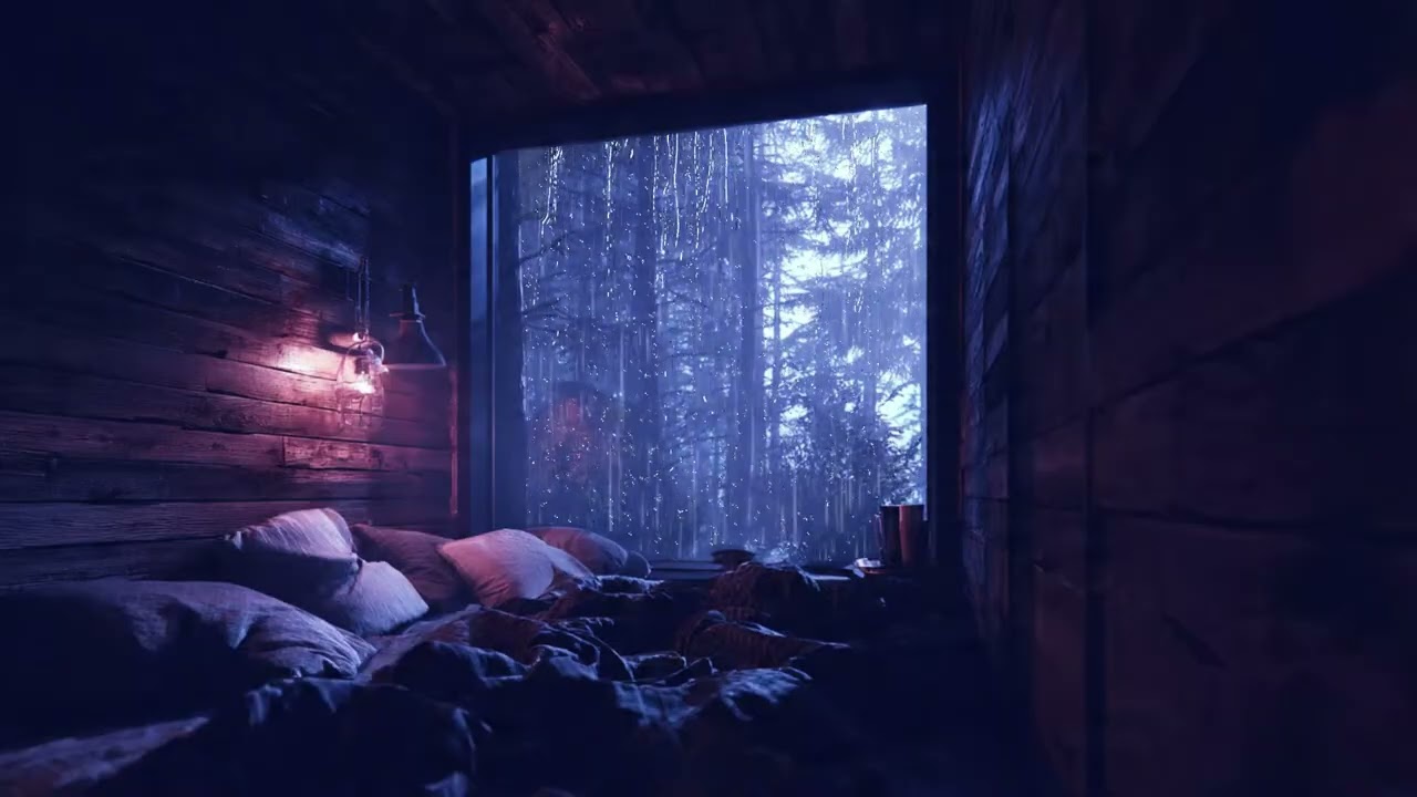 Soothing Calm Rain And Thunder For Sleep peaceful - Sleep FAST & Beat Insomnia, ASMR Rain roof tin