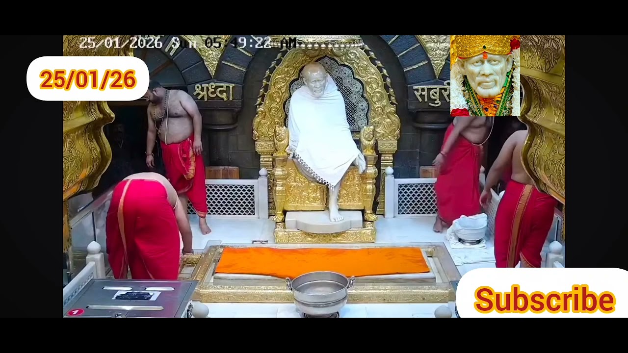 Sai Baba Darshan Live Kakad Arati 25/01/26
