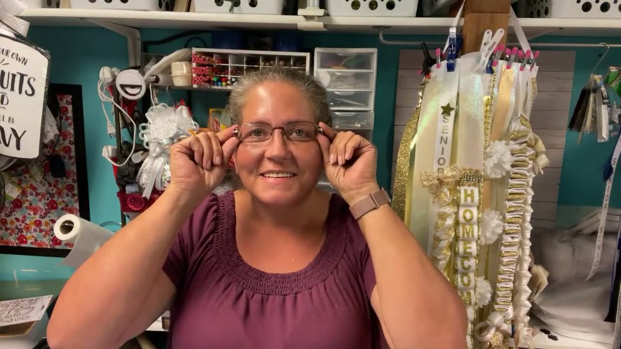 Senior quad gold and white mum part 6 I think🤪. Late night craft with me!