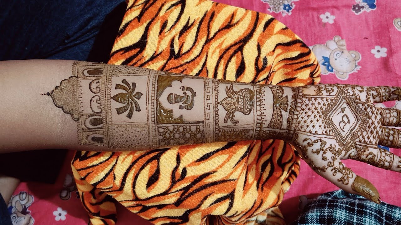 💚Braidal Mehandi Design 💚 Full Front Fand...