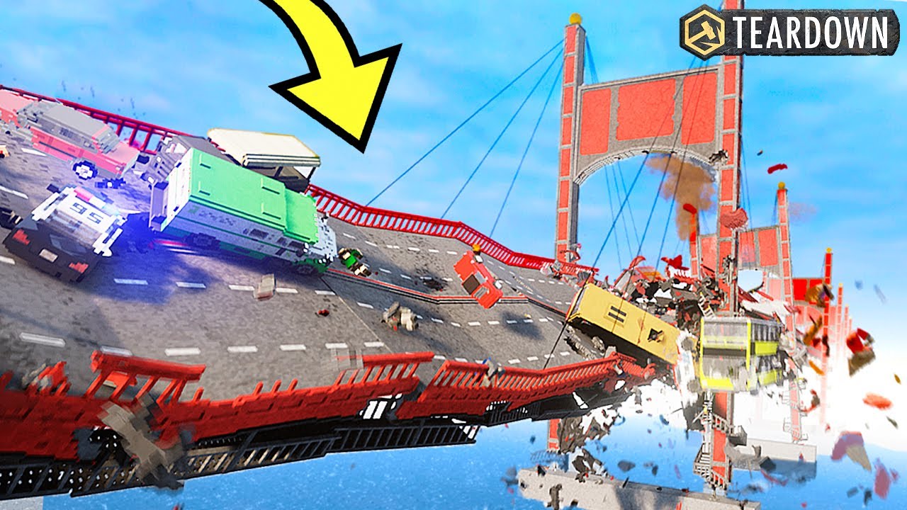 МОЩЬ СТИХИИ! ЗЕМЛЕТРЯСЕНИЕ ОБРУШИЛО МОСТ! ► Teardown