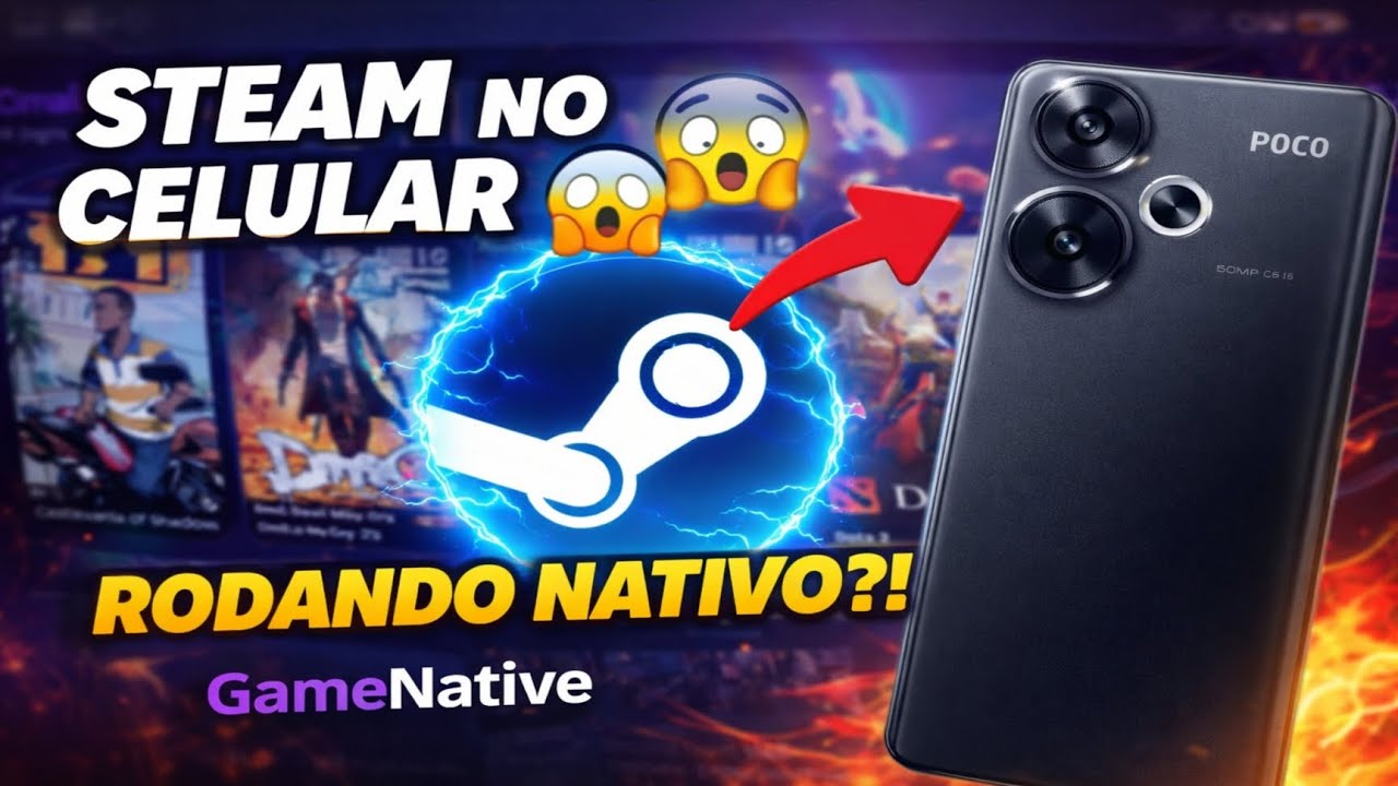 | STEAM NO CELULAR ? | Novo Emulador | GameNative | Rodando Jogos da Steam ! 😱
