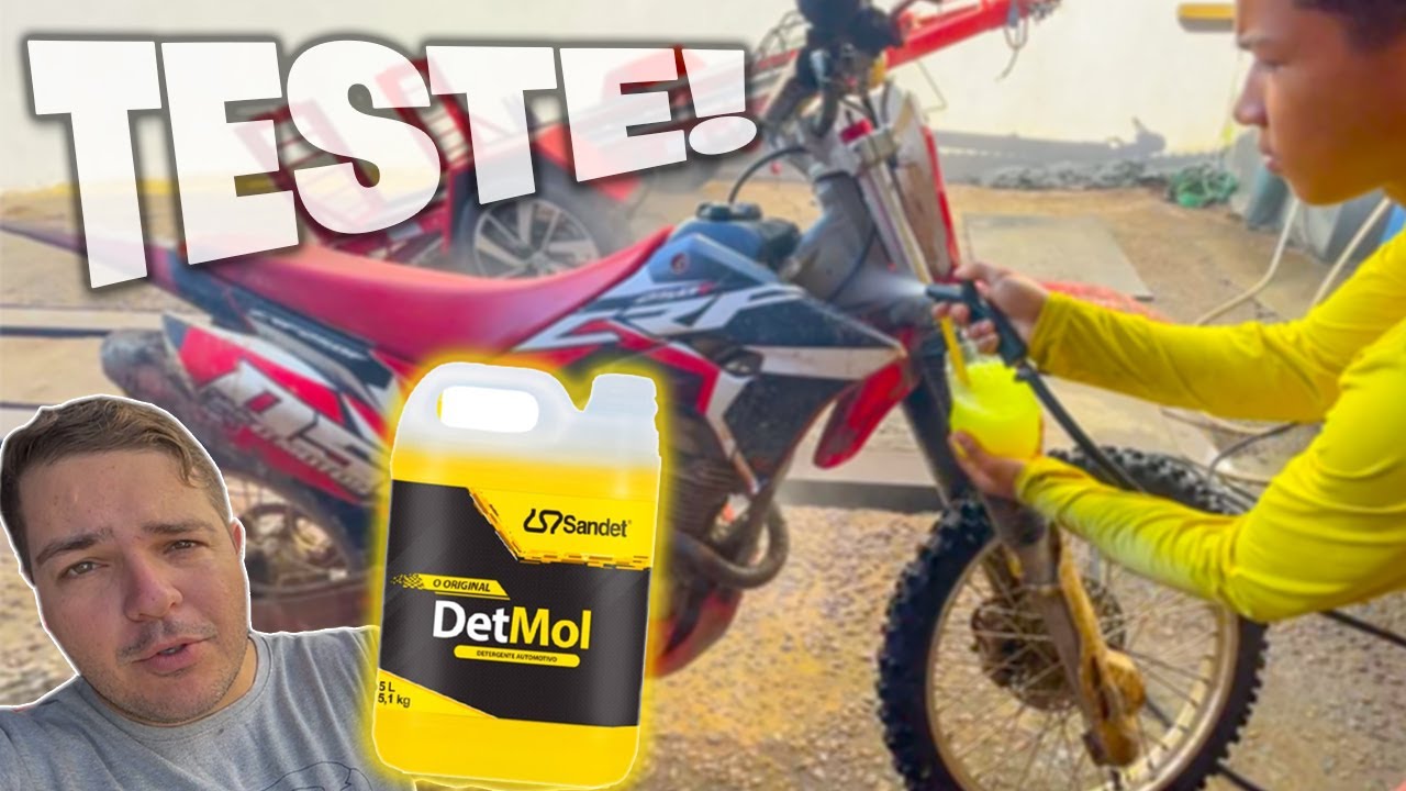 TESTEI O DETMOL UM PRODUTO PARA LAVAR MOTO DE TRILHA!