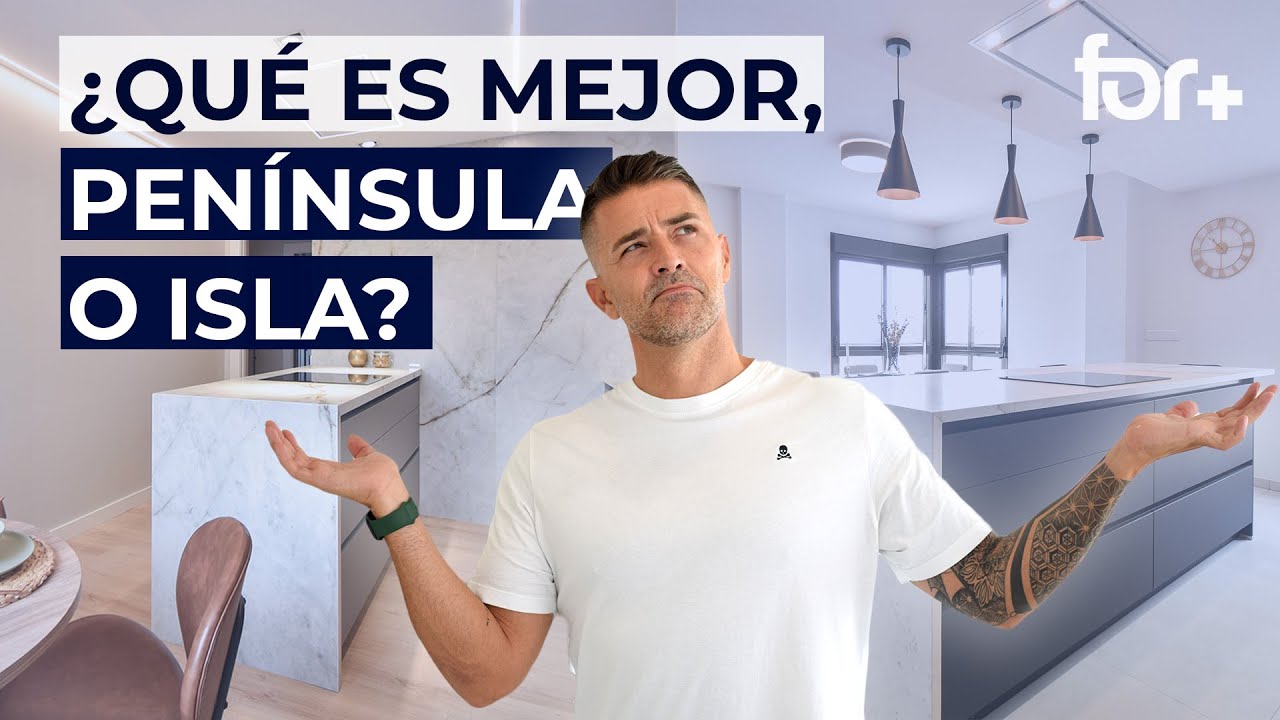 🧐¿QUÉ es MEJOR:BARRA/PENÍNSULA o ISLA?Descubre diferencias🔥¿Cuál es mejor para tu reforma de cocina?
