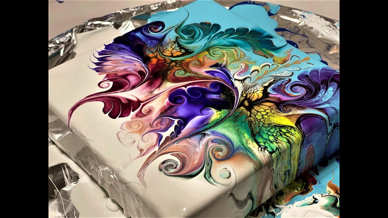 #124 Reminiscing Navratan Series #modifiedBloom #Acrylicpouring #Navratan #fluidpainting #art