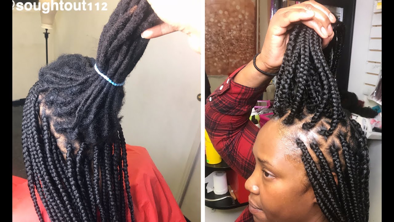 My Most Requested Tutorial | Box braids over Dreadlocks
