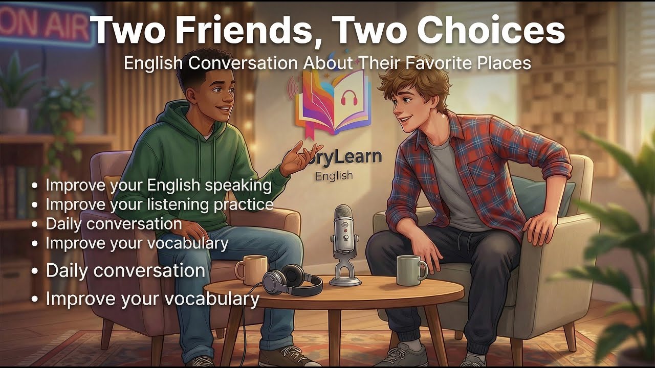 Improve your Speaking'' English Conversation About Their Favorite Places| English Listening Practice