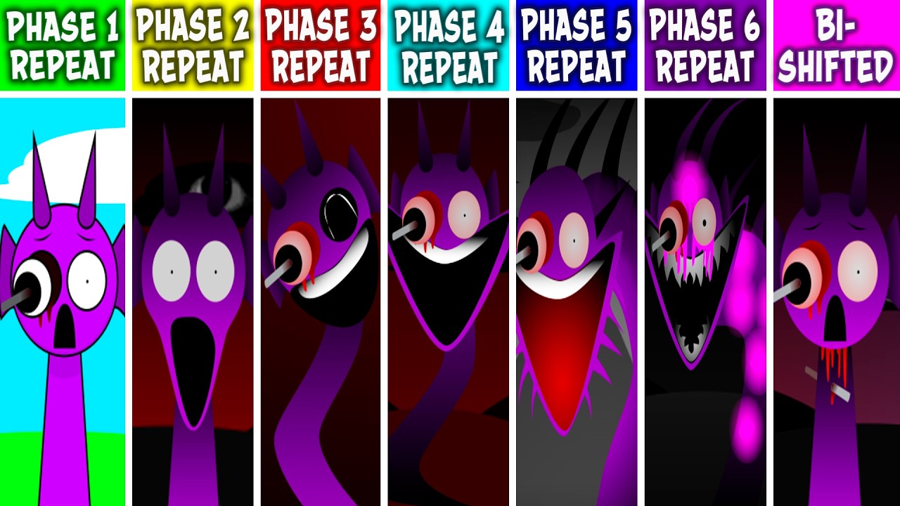 Sprunki PHASE 1-2-3-4-5-6 But Everyone Is REPEAT After  BI-SHIFTED