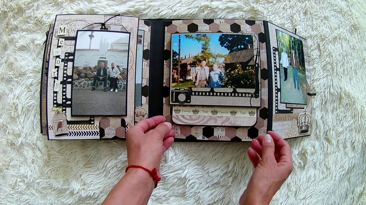 Семейный альбом с элементами поп ап/family album with pop elements/ скрапбукинг/scrapbooking