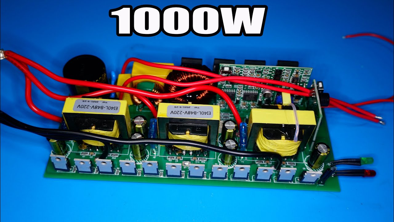 1000W Pure sine wave inverter board test