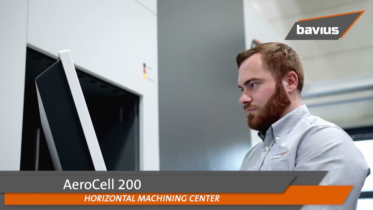 bavius 5-Axis horizontal machining center HBZ AeroCell with bavius LinkUp (FMS)