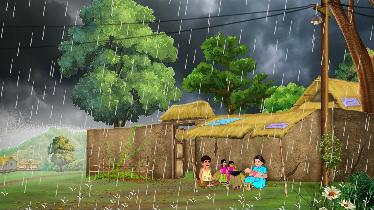 गरीबी और बारिश में तड़पती जिंदगी | Hindi kahani | Moral stories | Hindi kahaniya | Cartoon story