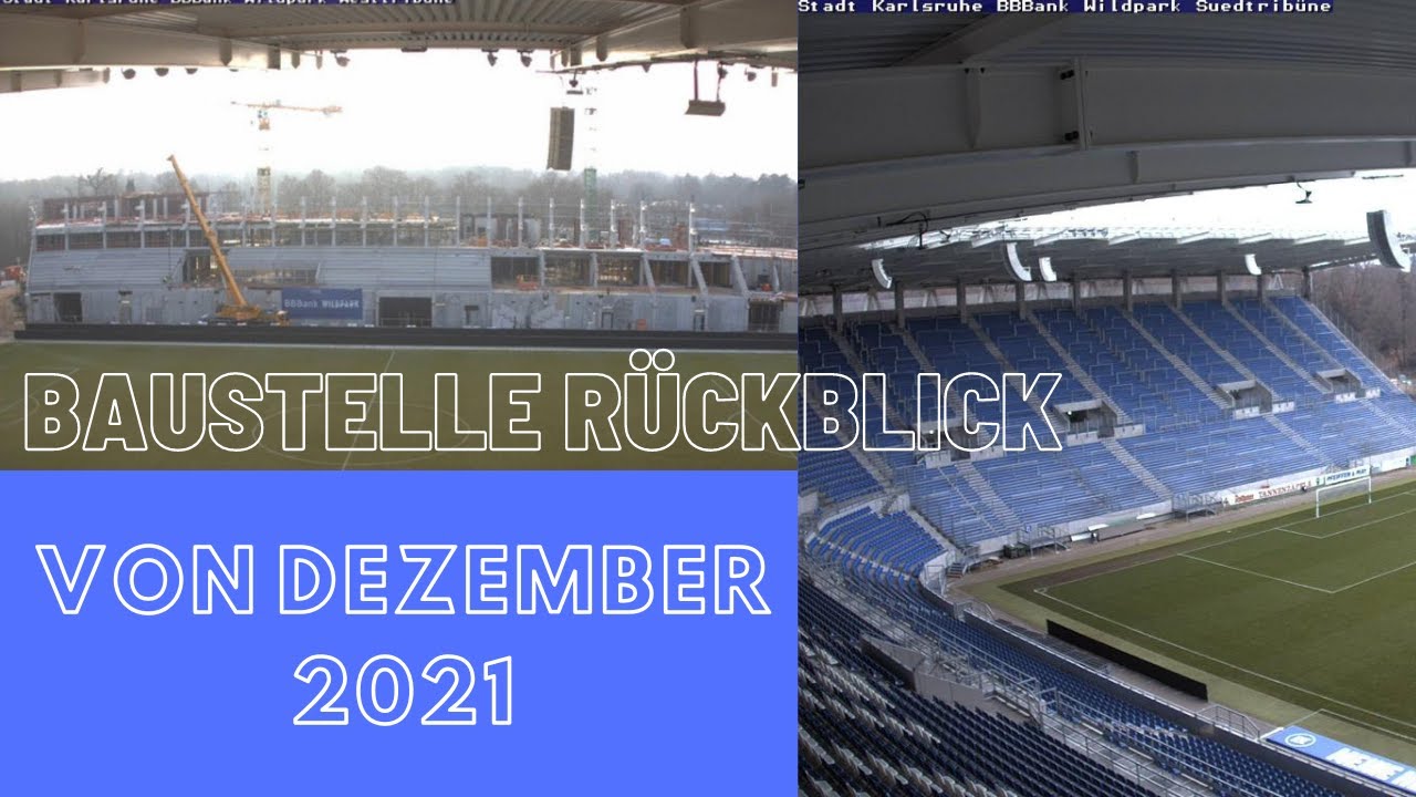 Baustelle Rückblick vom Wildparkstadion Karlsruhe von Dezember 2021