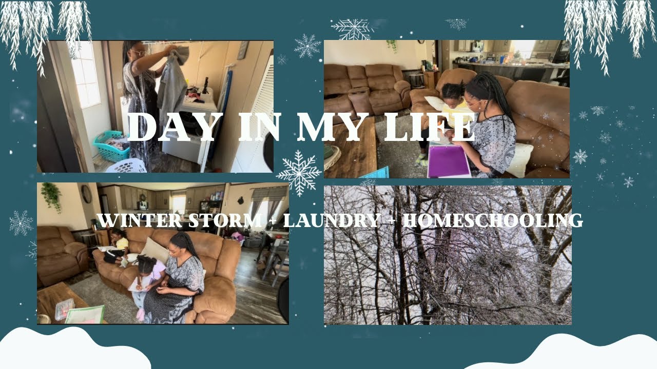 ✨New Video✨ Snow Day at Home ❄️ Laundry, Kids Out of School & School Packets 