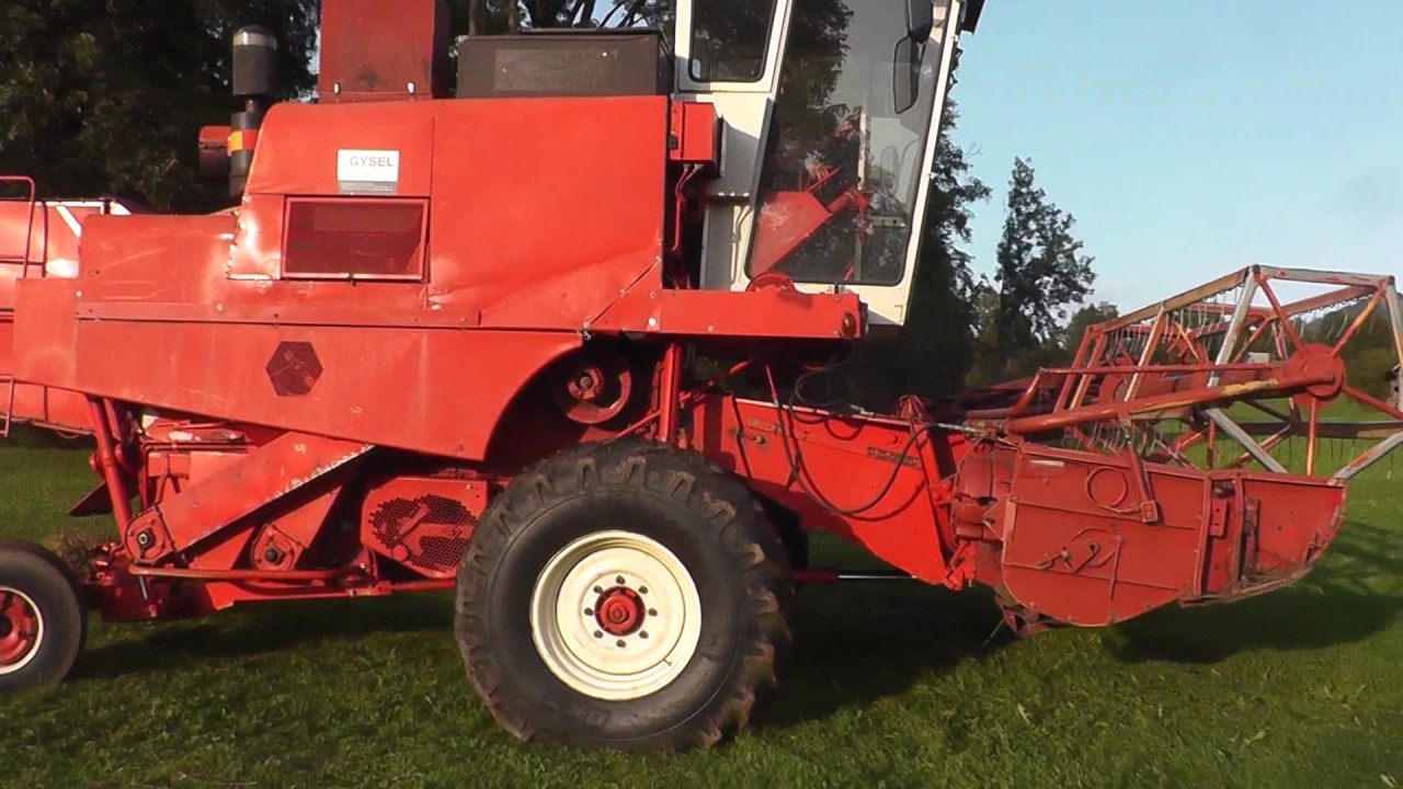 Lein dreschen mit Laverda Mähdrescher- Öl Lein