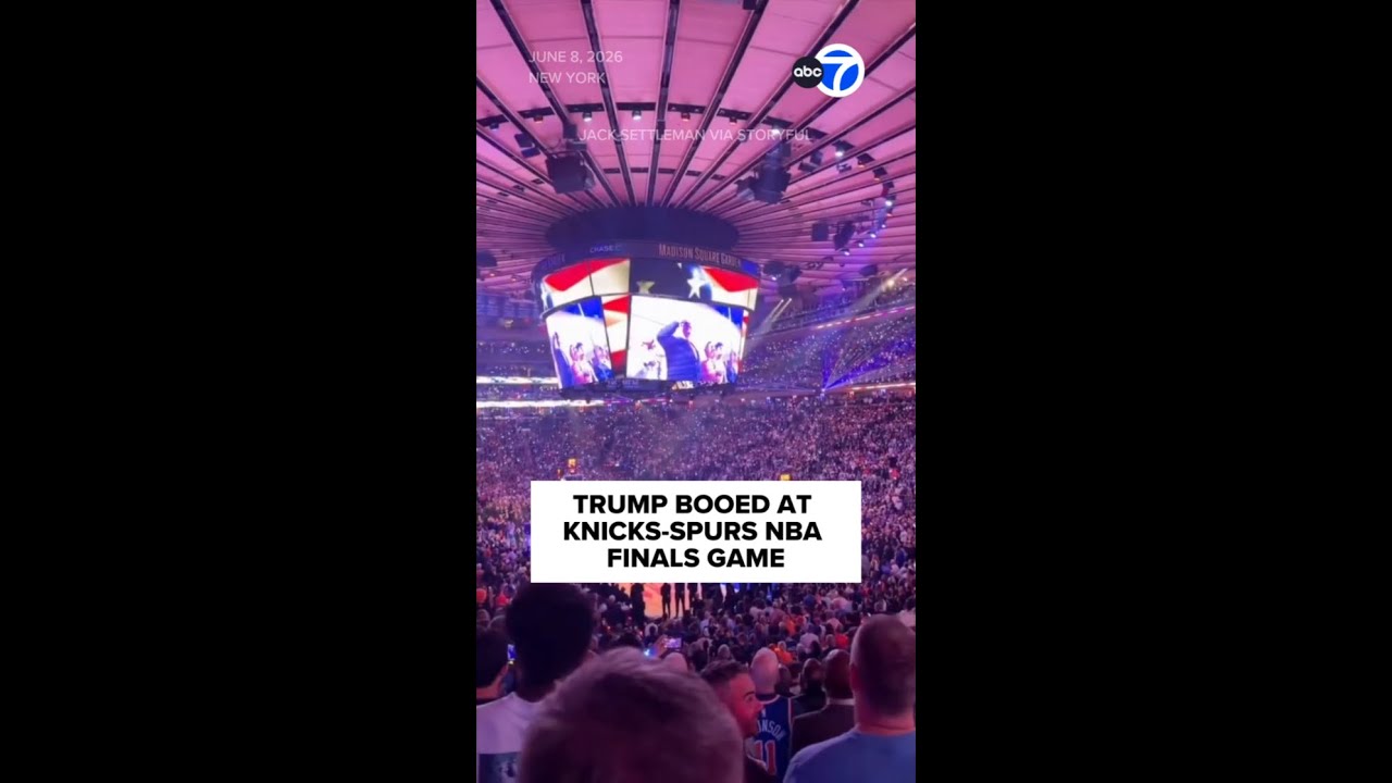 Trump booed at Knicks-Spurs NBA Finals game