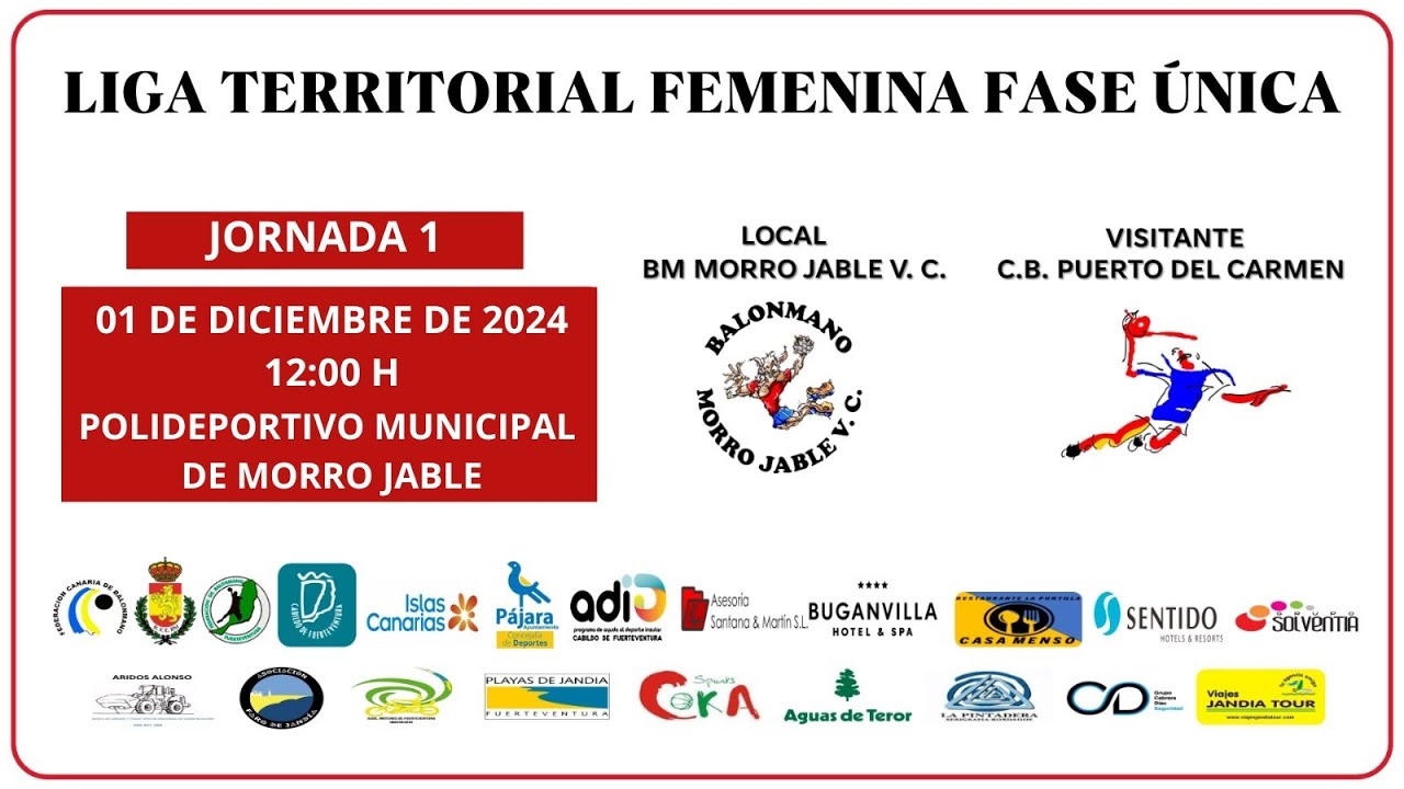 Club Deportivo Balonmano Morro Jable V.C  y el  C.B.Puerto Del Carmen.